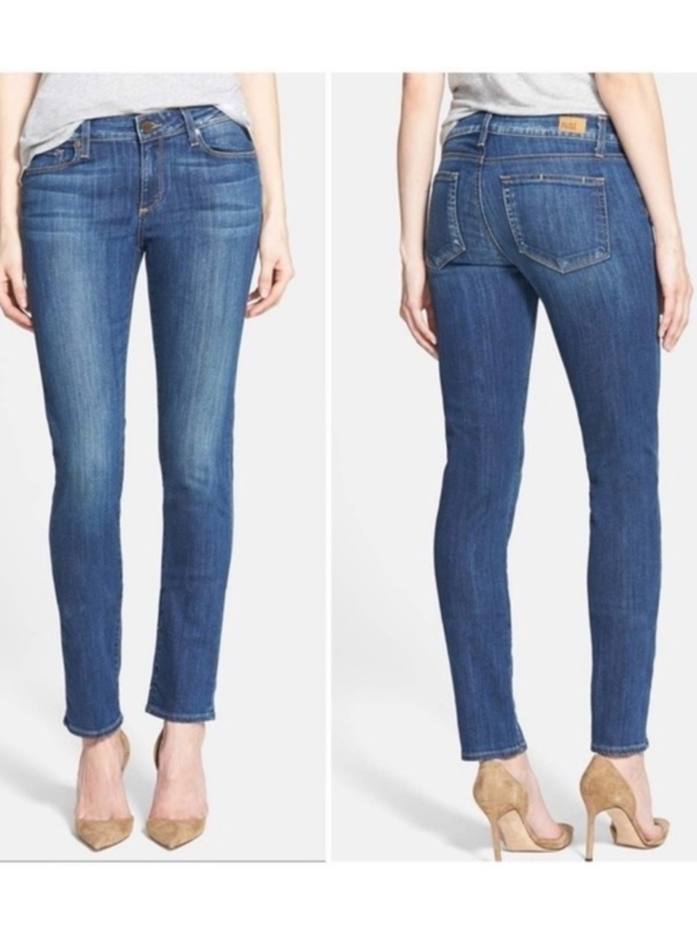 PAIGE Skyline Skinny Jeans Women 29 Mid Rise Medium Wash Stretch Denim